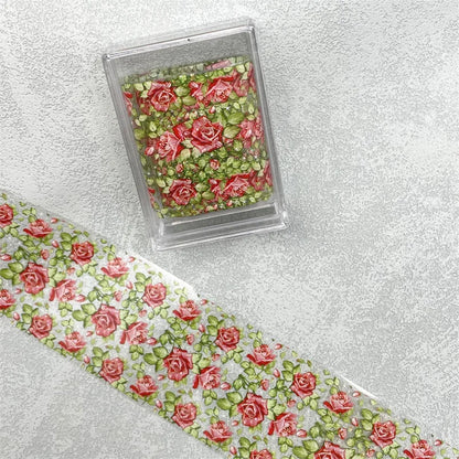 1 STUK 100cm. Bloem Nagelfolies voor Transfer Papier Bloemenstickers.