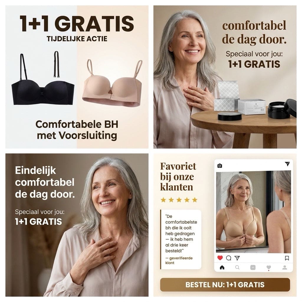 MI’VORA Push-Up Strapless BH met Voorsluiting – Onzichtbare Lift & Ultiem Comfort