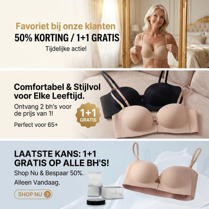 MI’VORA Push-Up Strapless BH met Voorsluiting – Onzichtbare Lift & Ultiem Comfort