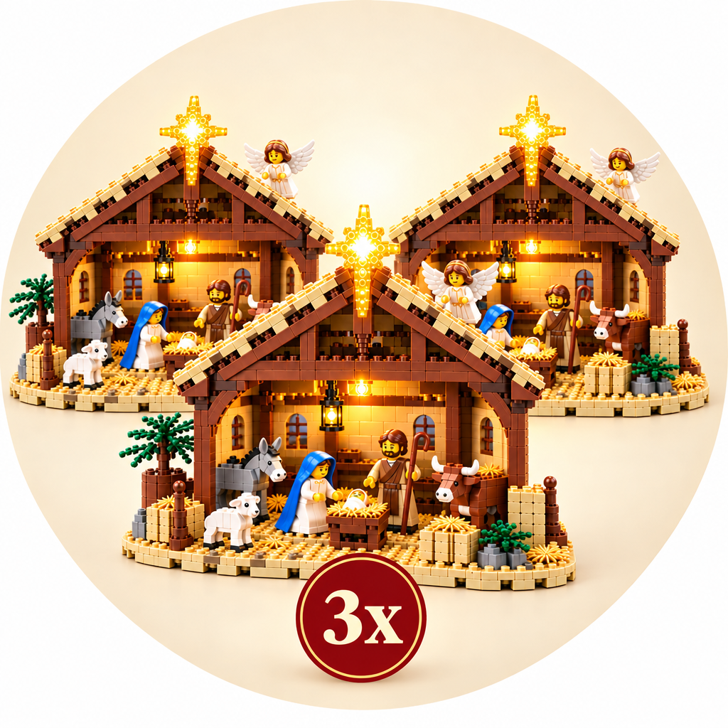 Kerststal Bouwset 3 sets