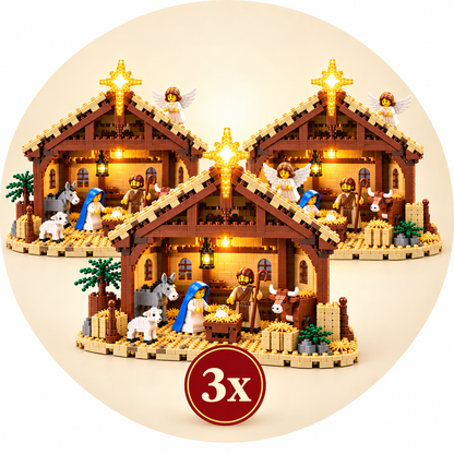 Kerststal Bouwset 3 sets