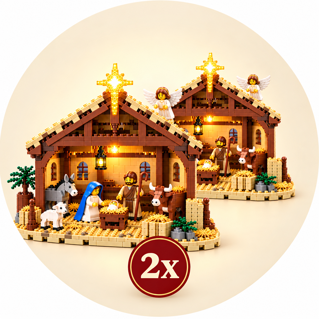 Kerststal Bouwset 2 sets