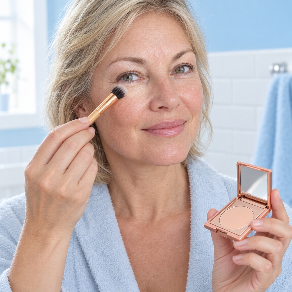 Vrouw brengt de MIVORA SOS Cover concealer aan