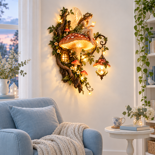 Sprookjesbos Wandlamp boven een leesstoel