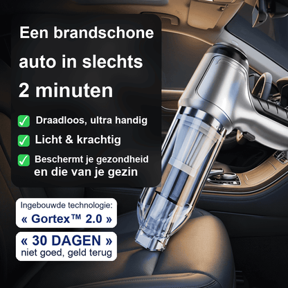 Een brandschone auto in 2 minuten met de draadloze A70 PRO autostofzuiger