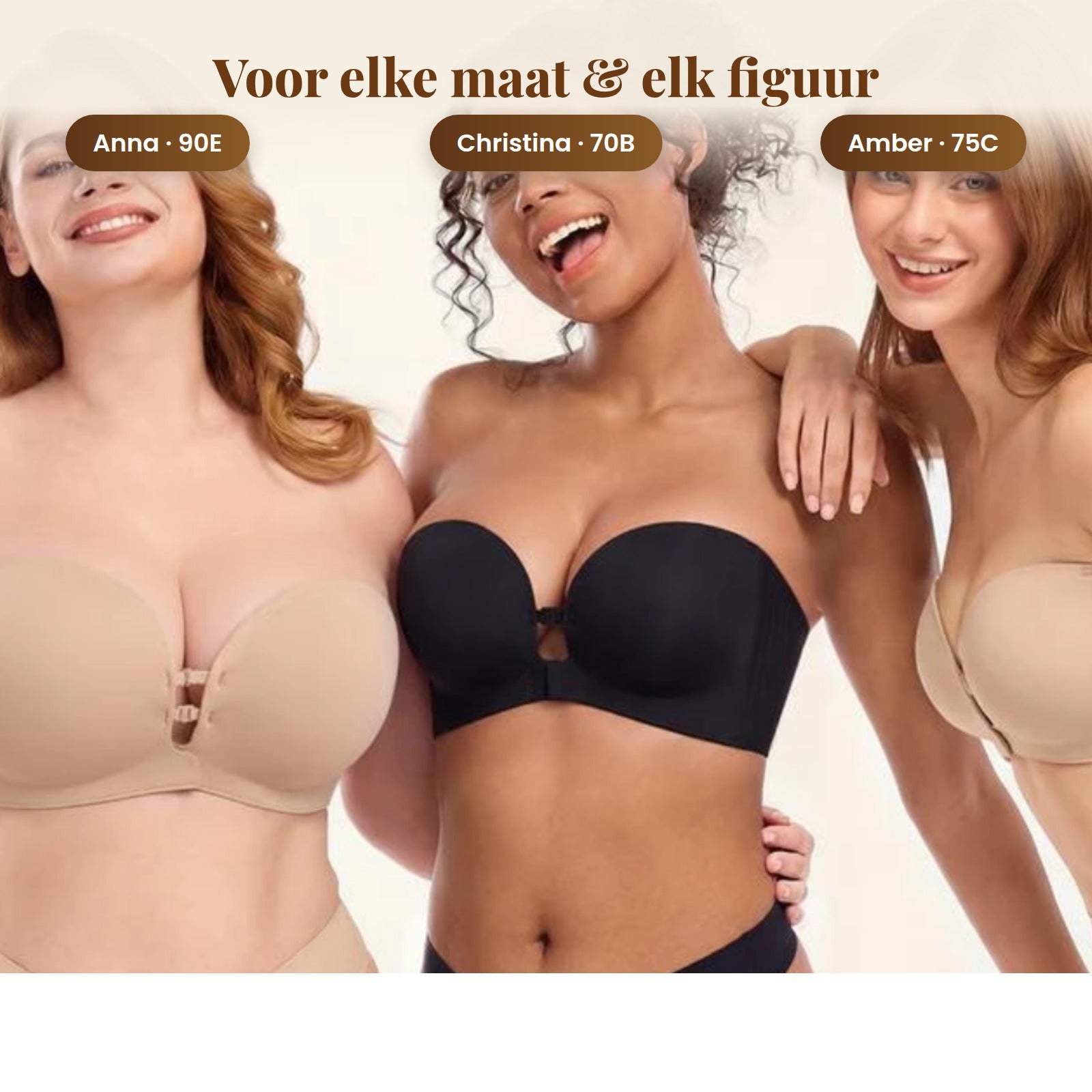 Voor elke maat en elk figuur – maat S (70) t/m XL (85)