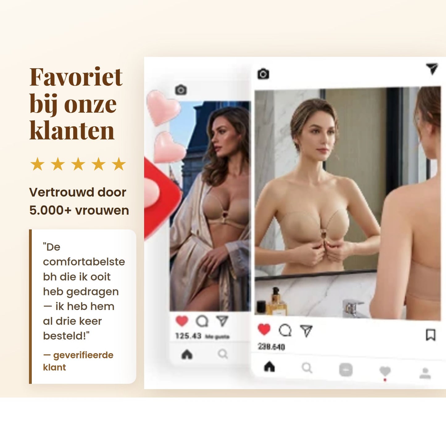 Favoriet bij onze klanten – vertrouwd door 5.000+ vrouwen