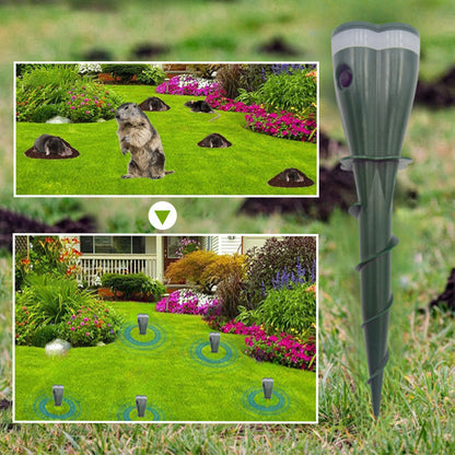 🔥New Arrival 2026🔥 Solar Powered Waterproof Screw Mole Repellent