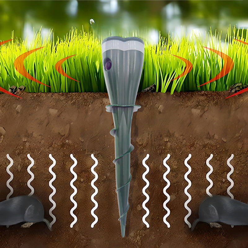 🔥New Arrival 2026🔥 Solar Powered Waterproof Screw Mole Repellent