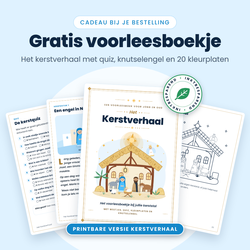 Bouw het kerstverhaal | Kerststal Bouwset met lichtgevende ster